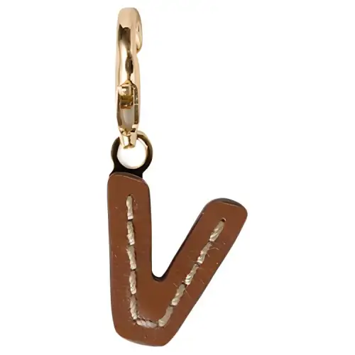 MIU MIU Brand Logo Keychains Women's Brown