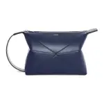 LOEWE Cow Leather Toiletry Bag Men's Dark Blue