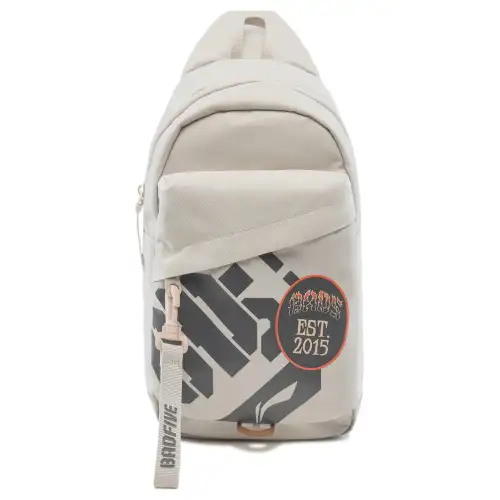 Li Ning Polyester Crossbody Bag, Shoulder Bag Regular Unisex Oat Gray