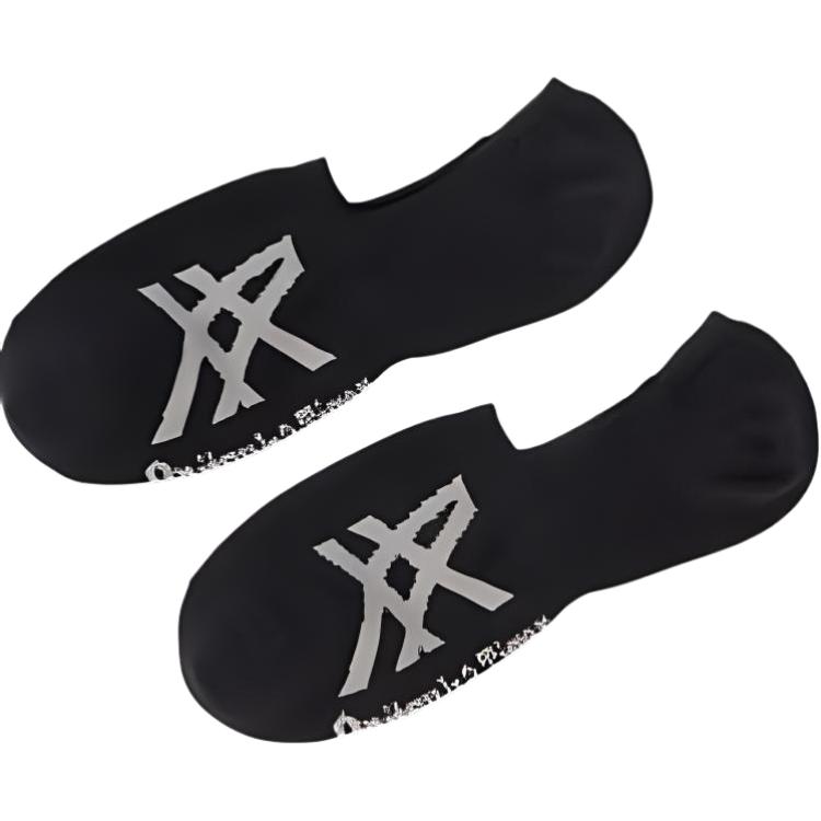 Onitsuka Tiger No Show Socks Unisex 1 Pack Black Floral Gray