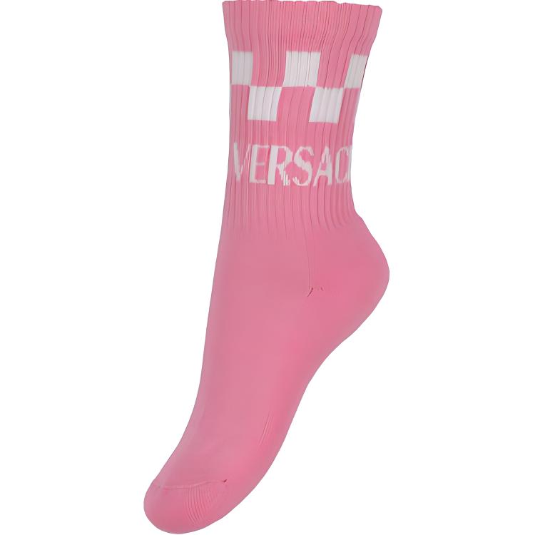 VERSACE Crew Socks Women’s 1 Pack Pink