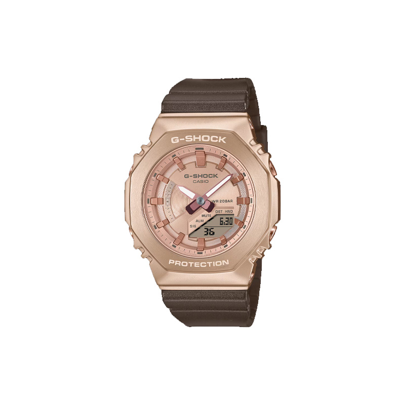 G SHOCK 200m Waterproof Quartz Movement Resin Strap Watch Women's Watch Coffee Watch Dial