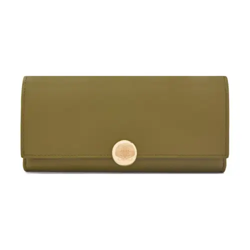 LOEWE Anagram Bright Nappa Calfskin Wallet Women's Olive