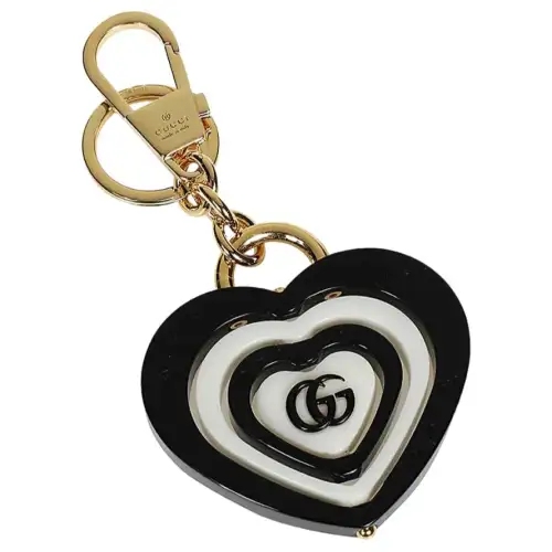 GUCCI Brass Keychains Women's Black