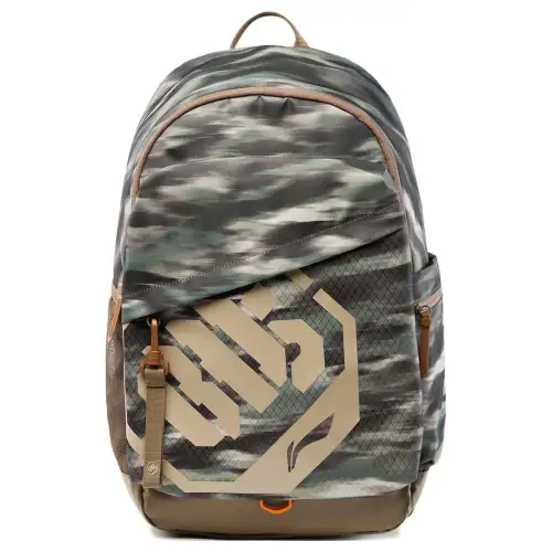 Li Ning Polyester Backpack Regular Unisex Camouflage All Over Print