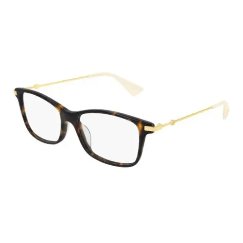 GUCCI Rectangular Eyeglass Frames Women's Gold