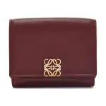 LOEWE Bright Nappa Calfskin Wallet Women's Dark Burgundy