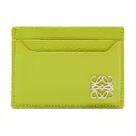 LOEWE Pebble Texture Cow Leather Card Holder Women's Bright Green