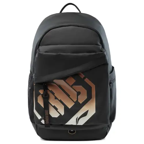 Li Ning Polyurethane Backpack Unisex Black Gradient