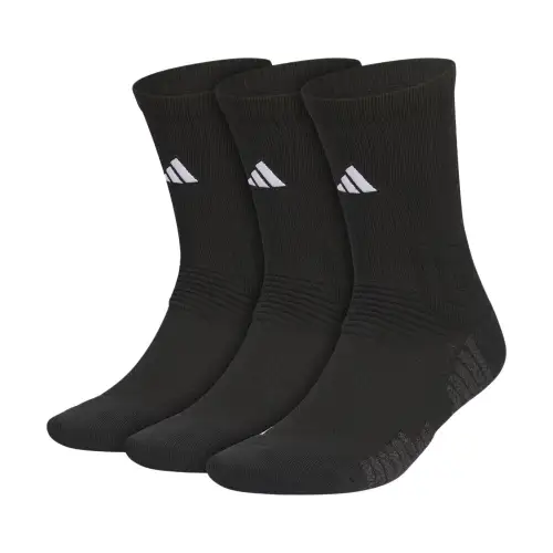 Adidas Basketball Crew Select Sock Brand logo embroidered comfortable and breathable knitted sports basketball socks for men and women, 3 pairs, black