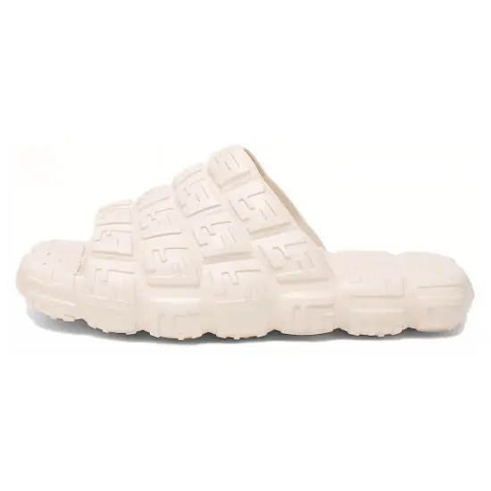 FENDI Cloud Rubber Sole Slide Slippers Men's Ecru