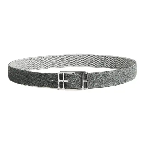 HERMES Cape Cod Nylon, Wool Leather Belts Men's Width 3.3cm