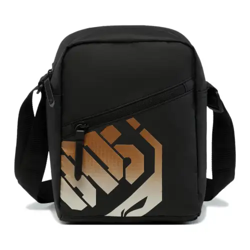 Li Ning Polyester Shoulder Bag, Crossbody Bag Unisex Black