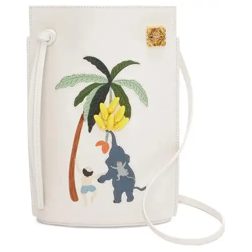 LOEWE Satin Cow Leather Shoulder Bag, Crossbody Bag Women's