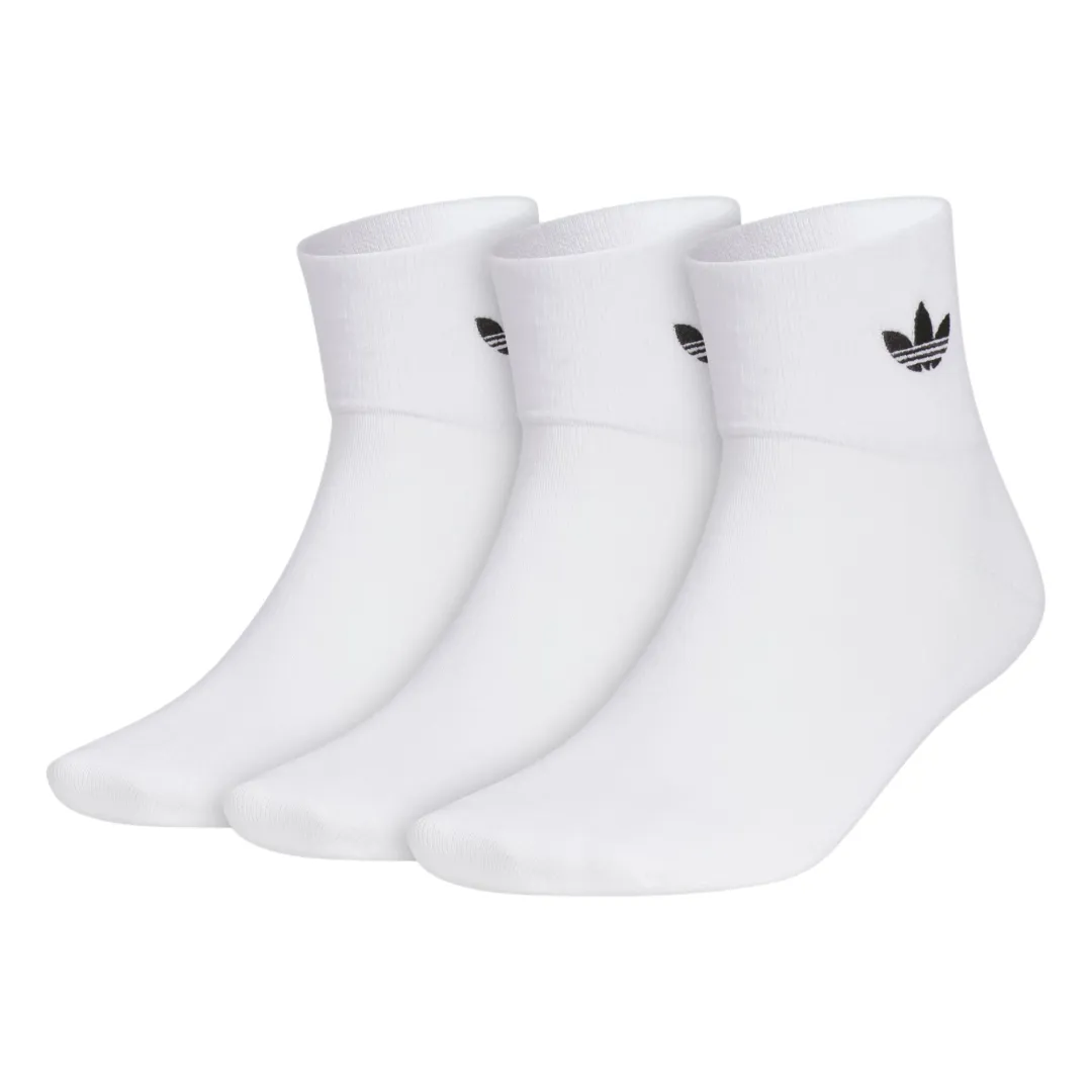 Adidas Originals ANKLE SOCKS Crew Socks Unisex 3 Pack White