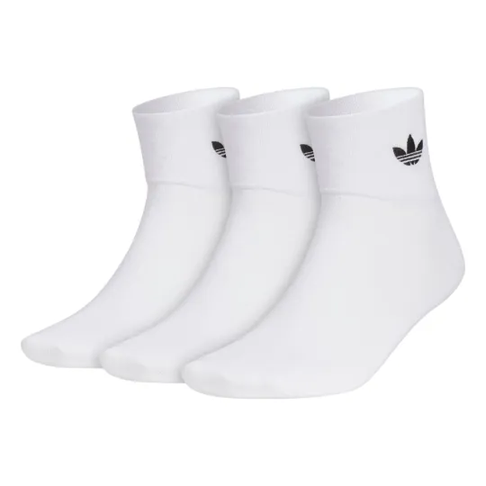 Adidas Originals ANKLE SOCKS Crew Socks Unisex 3 Pack White
