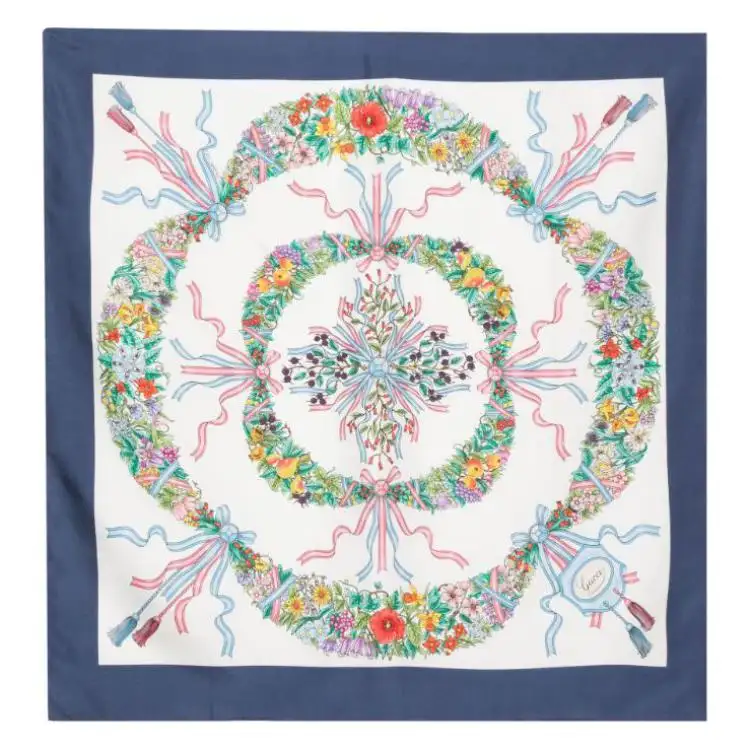 GUCCI Floral Silk Scarf