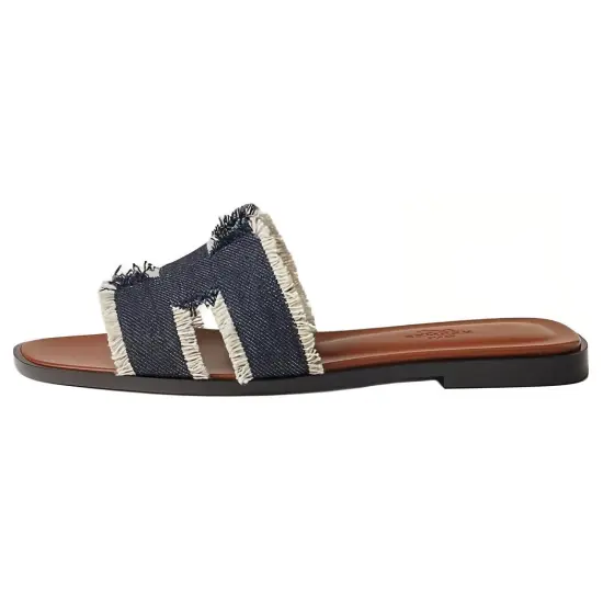 HERMES Oran Slip Resistant Slide Slippers Women's Dark Blue