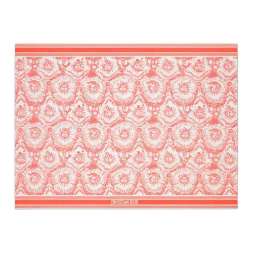 DIOR Cotton Knit Scarves Women's Pink