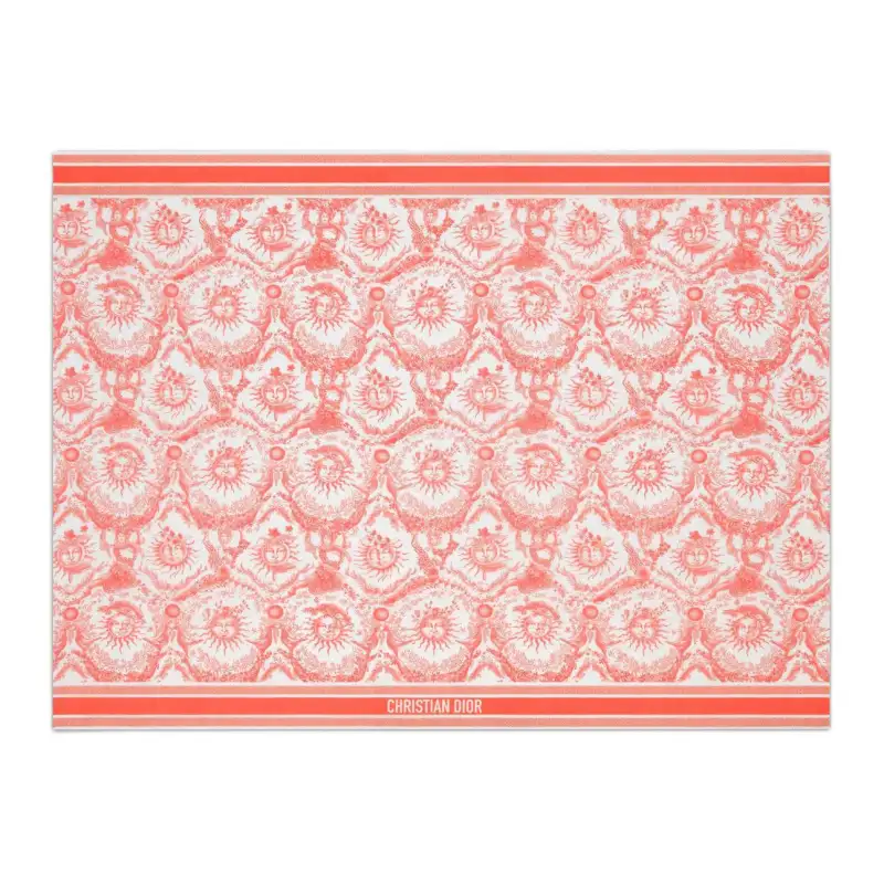 DIOR Cotton Knit Scarves Women's Pink