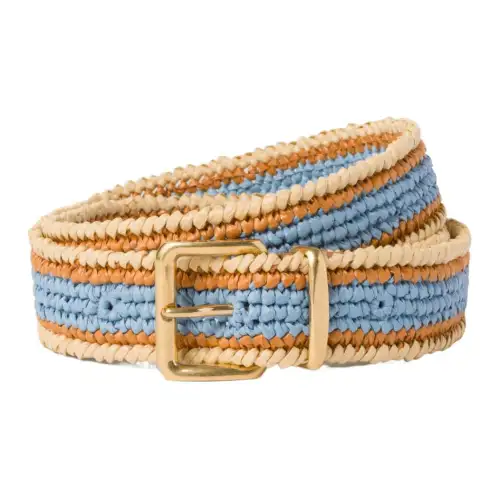 MIU MIU Metal Belts Women's Brown Width 3.5CM