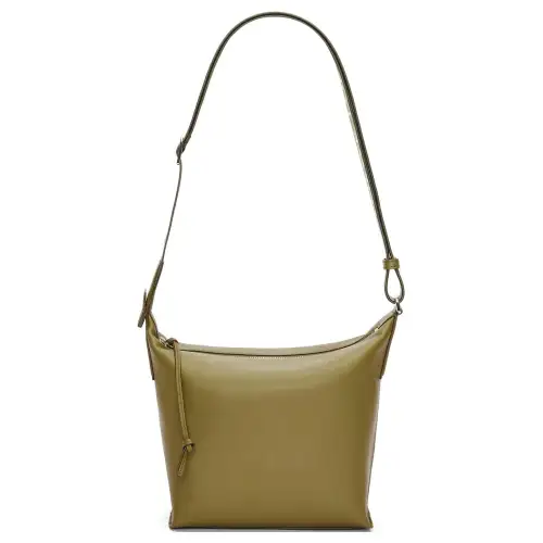 LOEWE Cubi Soft Smooth Cow Leather Shoulder Bag, Crossbody Bag Small Men's Olive