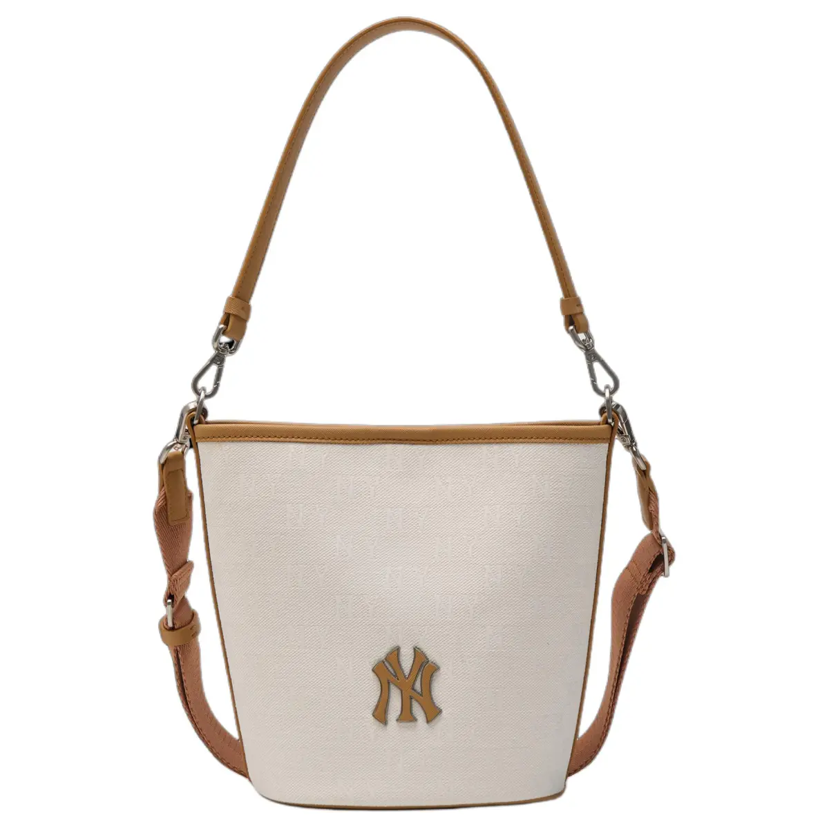 MLB Cotton Bucket Bag, Shoulder Bag, Crossbody Bag, Handbag Medium Unisex Dark Cream
