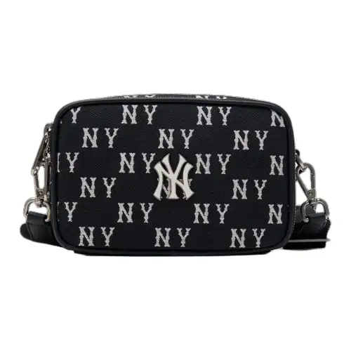 MLB Cotton With Polyester One Shoulder Handbag, Crossbody Bag Regular Unisex Black