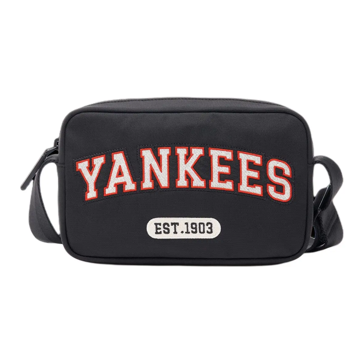 MLB New York Yankees Blended Material Camera Bag, Shoulder Bag, Crossbody Bag Medium Unisex Black