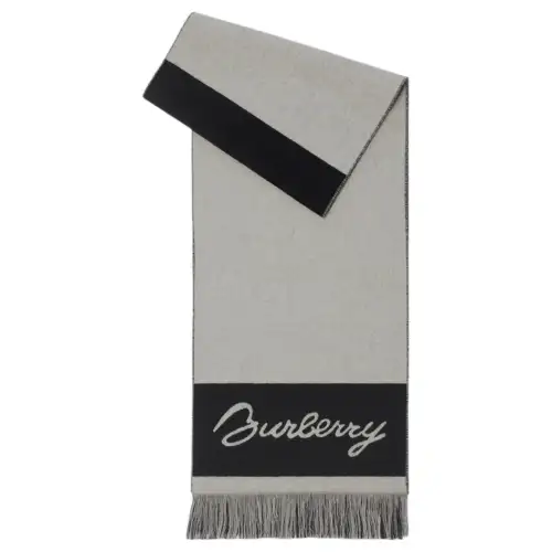 Burberry Ekd Logo Wool Scarf