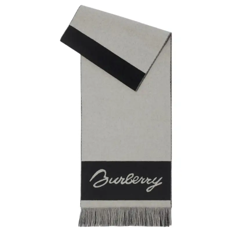 Burberry Ekd Logo Wool Scarf