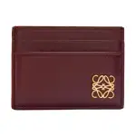 LOEWE Napa Calf Leather Card Holder Women's Dark Burgundy