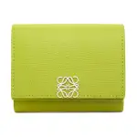 LOEWE Anagram Pebble Texture Calfskin Wallet Women's Pasture Green