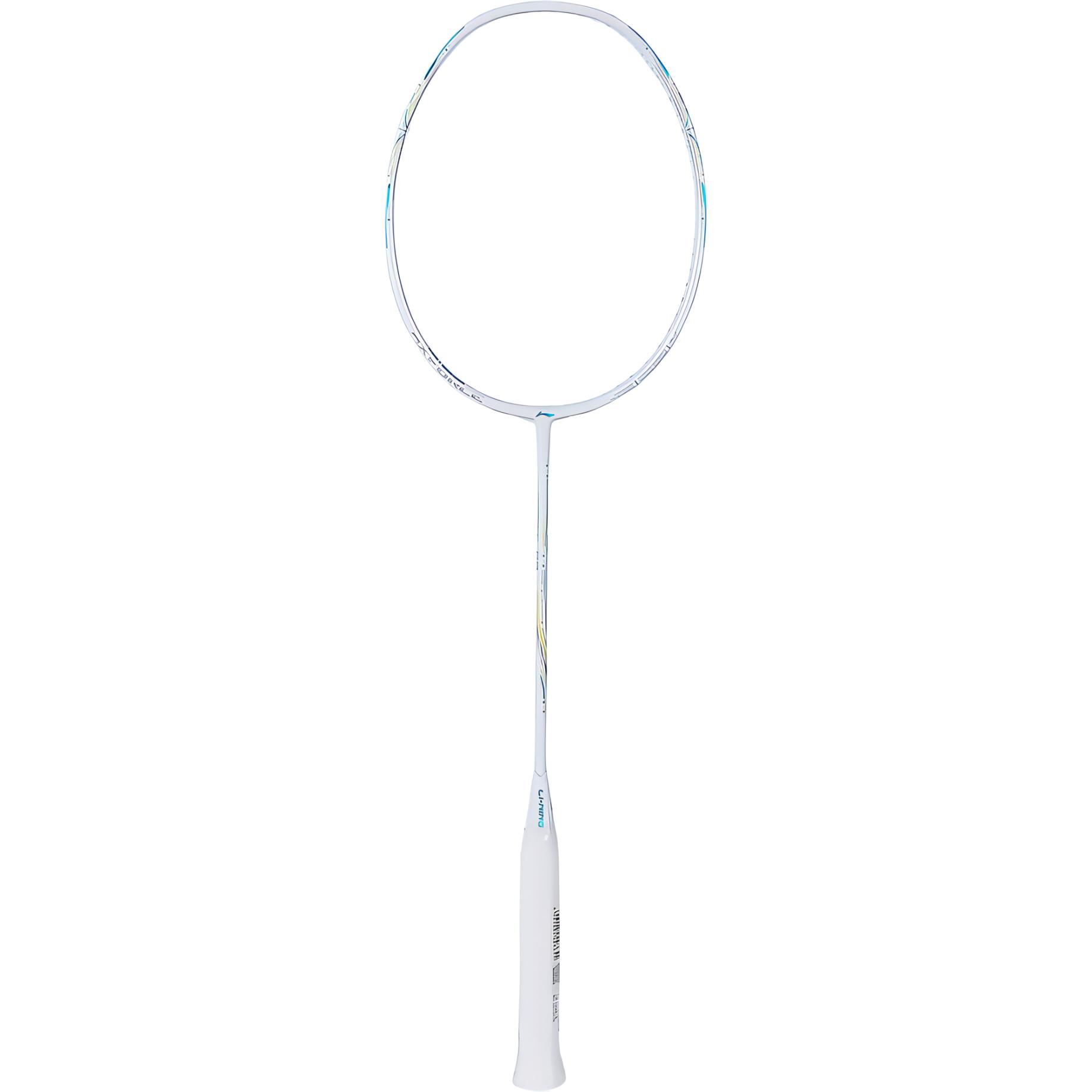Li Ning Thunder 60 Full Carbon Badminton Rackets Offensive Type Heavy Head, Stiff Shaft Professional 5U White