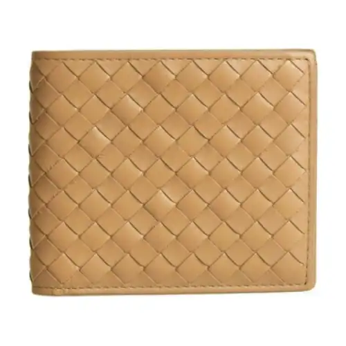 Bottega Veneta Leather Wallet Men's Almond Brown