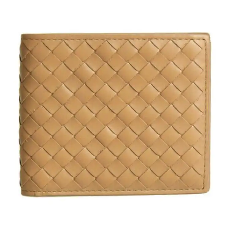 Bottega Veneta Leather Wallet Men's Almond Brown