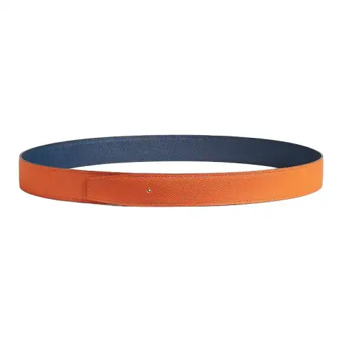 HERMES Calfskin Leather Belts Women's Width 3.2cm