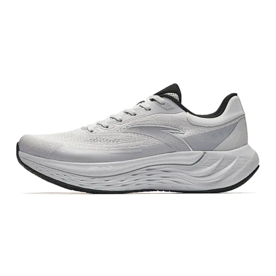 ANTA Travel Step Running Shoes Men Low-Top Microchip Gray