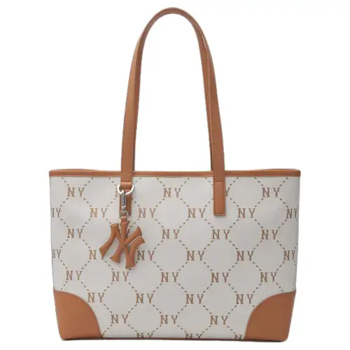 MLB Polyester Handbag, Shoulder Bag Unisex Cream