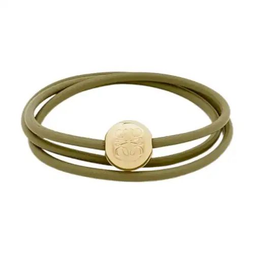LOEWE Calfskin, Brass Bracelets Women's Green