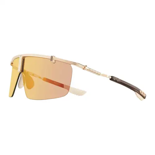 Chrome Hearts Irregular Shape Sunglasses Unisex Gold