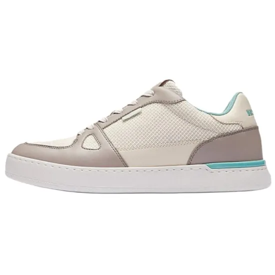 COACH Clip Skateboard Shoes Men Low-Top Beige Brown