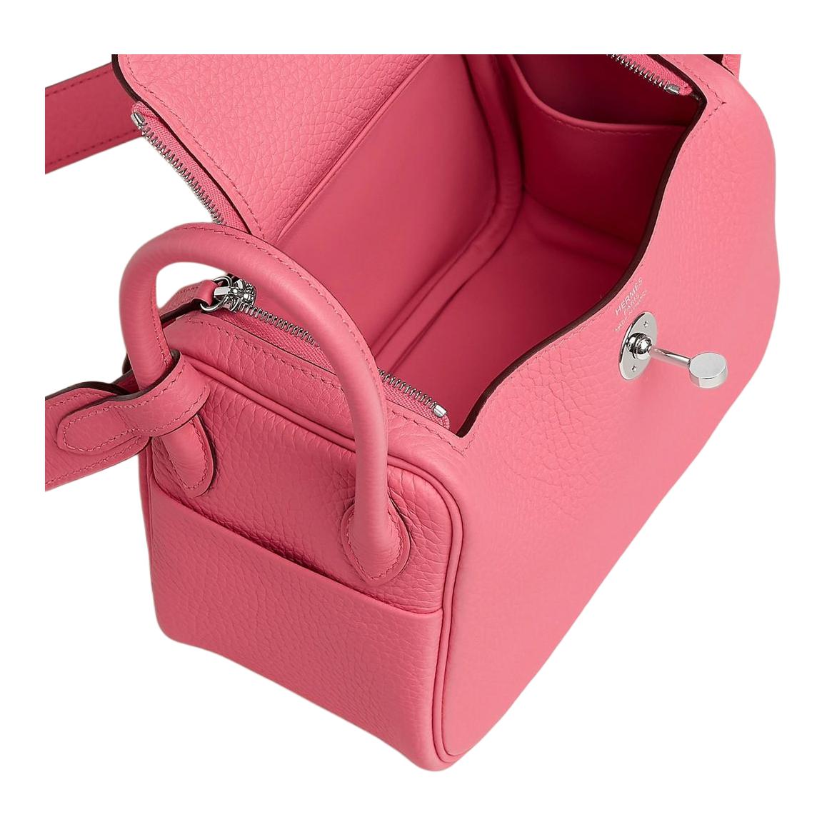 Женская сумка Hermes Lindy 19 (розовая) — фото 3