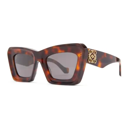 LOEWE Acetate Irregular Shape Sunglasses Women's Tortoiseshell