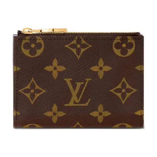 LOUIS VUITTON Lisa Coated Canvas Card Holder, Wallet Women's Brown Iris