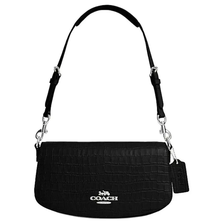 COACH Andrea Cow Leather Handbag, Shoulder Bag Medium Women's Black