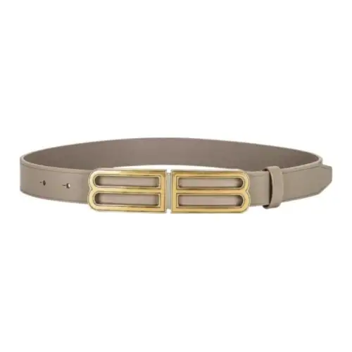Balenciaga Cow Leather Belts Women's Beige 2.4cm