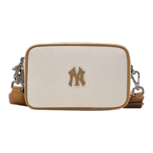 MLB New York Yankees Polyester Shoulder Bag, Crossbody Bag Unisex Dark Cream
