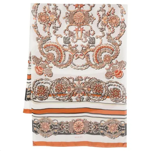 GUCCI Pre-Owned Shell-print Silk Scarf