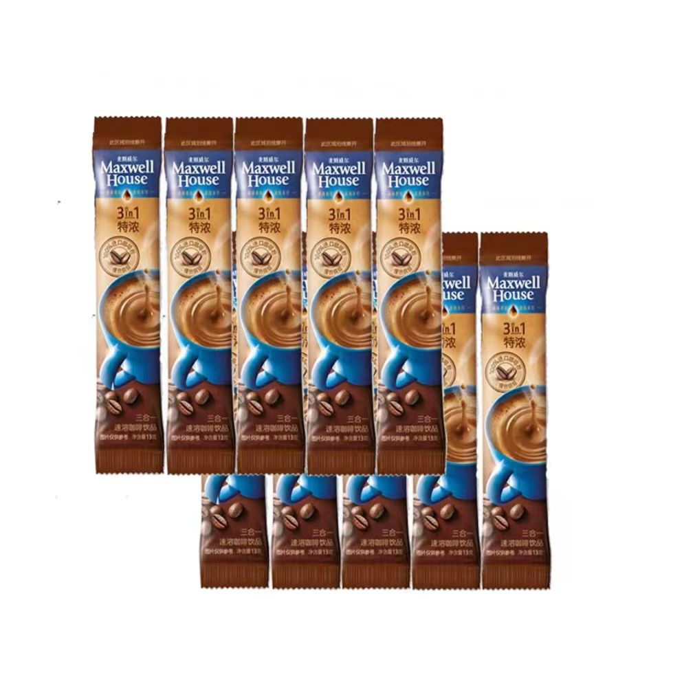 MAXWELL HOUSE Extra Strong Instant Coffee 13g/bar*10 bars in bulk to refresh and prevent sleepiness